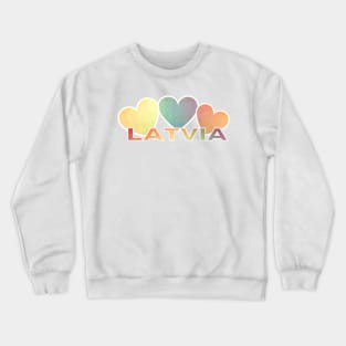 Multicoloured Latvian Heart Pattern Crewneck Sweatshirt